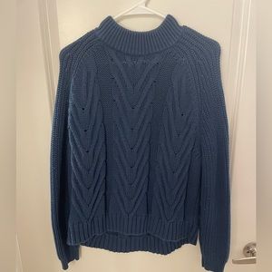 JCrew Cable Knit Mock Neck Sweater